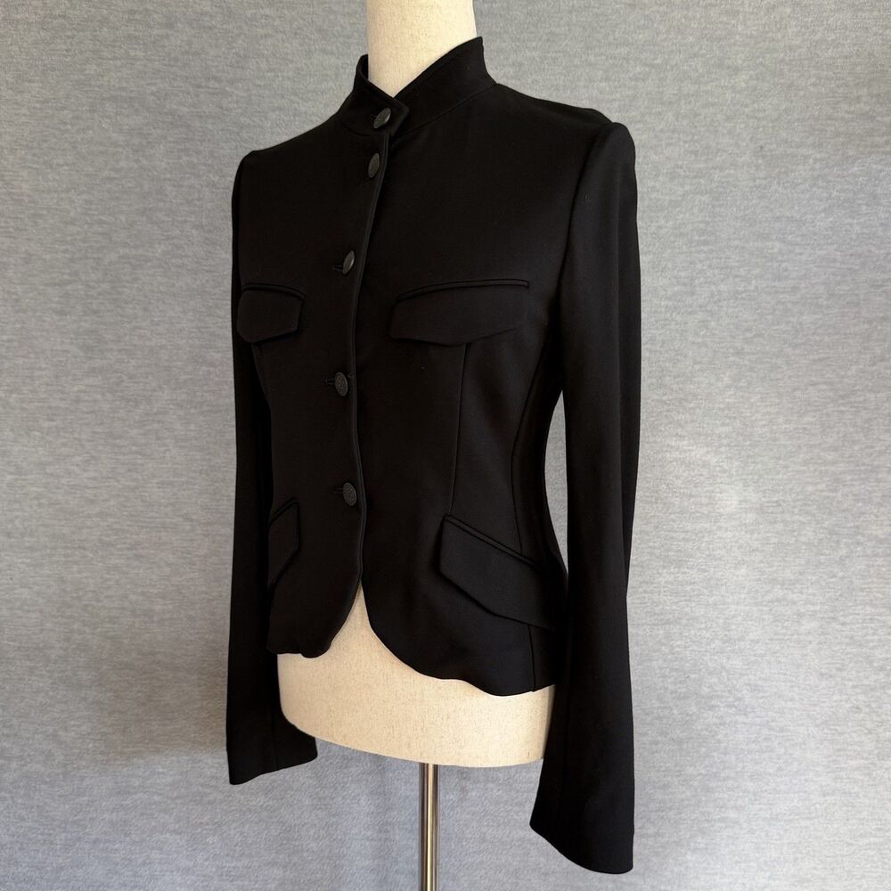 Rag & Bone Jacket 2 Tailored Blazer Structured Stand Collar Career Dark Academia - Picture 4 of 11